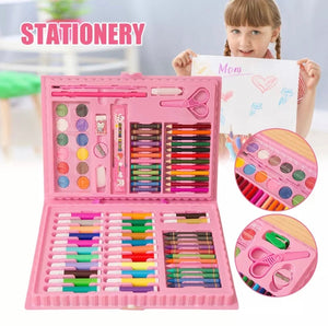 Children Painting 68pc Set Water Color Pen Crayon Oil Pastel Brush Drawing Tool