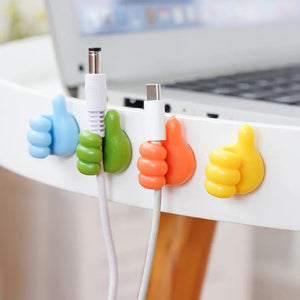 Creative Silicone Thumb Wall Hook Multifunction Self Adhesive Cable Clip Thumb Hook Cable Organizer Clips Key Hanger