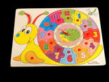 This charming clock puzzle will give a child a fun introduction to telling time!  Best for children 5-7 years of age.